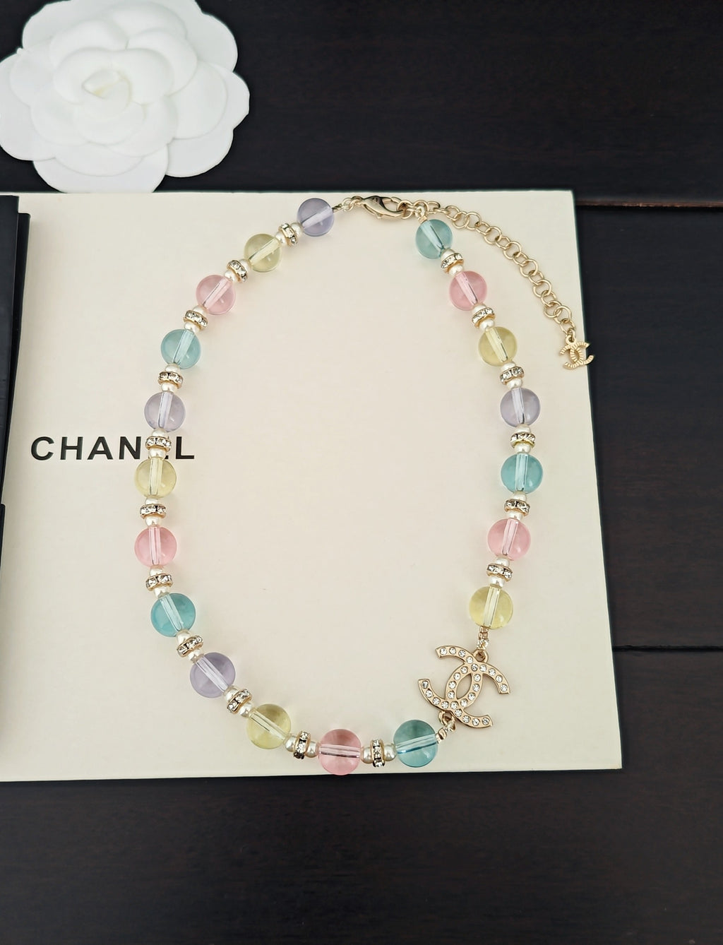 Signature Emblem Crystal-Accent Pendant Necklace – Design 011 side detail