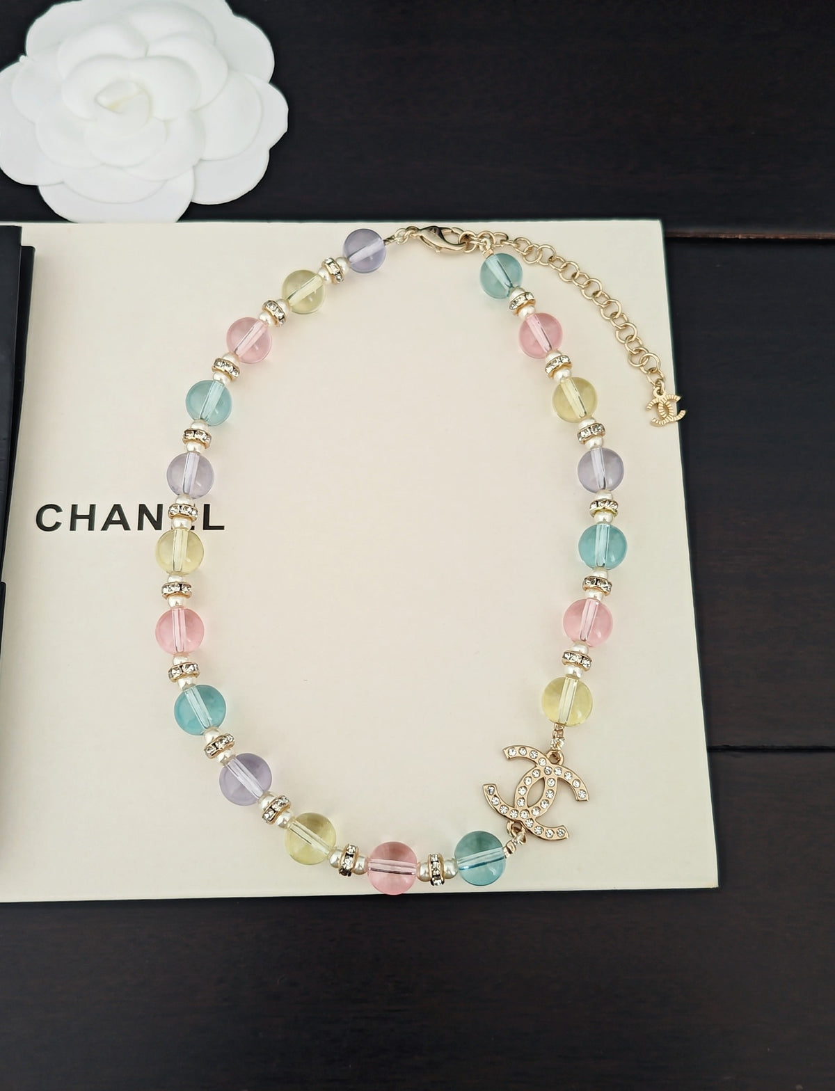 Signature Emblem Crystal-Accent Pendant Necklace – Design 011 side detail