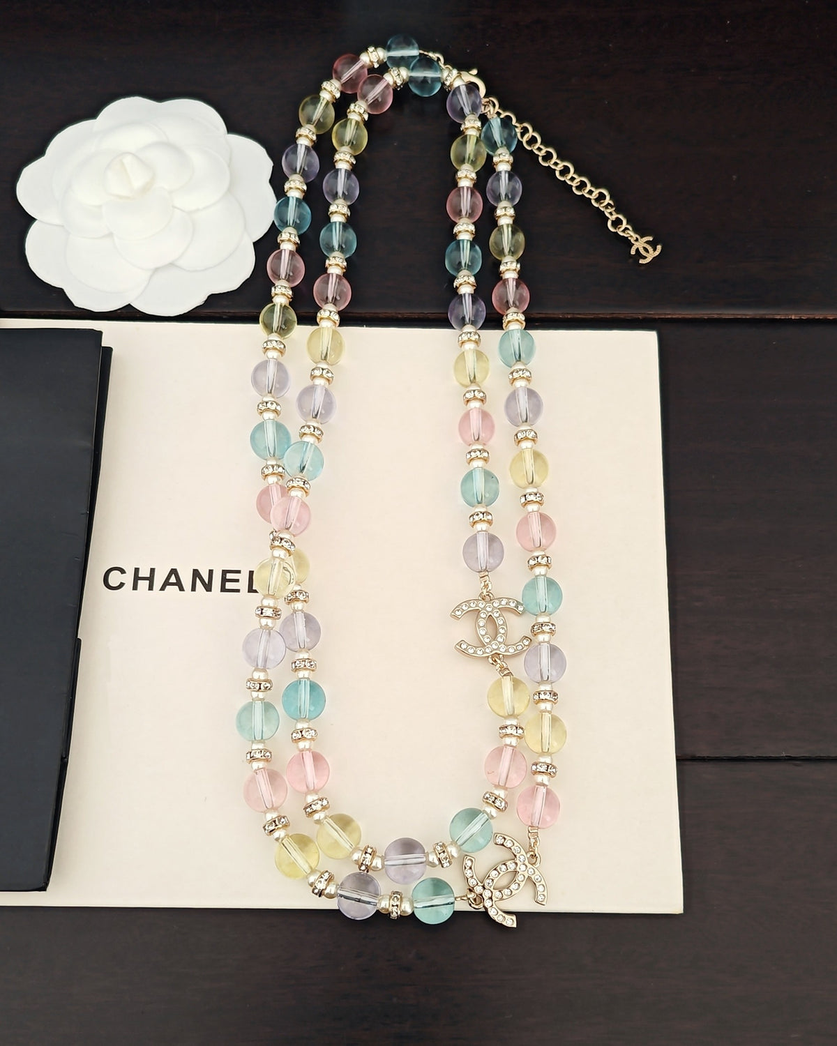 Signature Emblem Crystal-Accent Pendant Necklace – Design 024 front product view