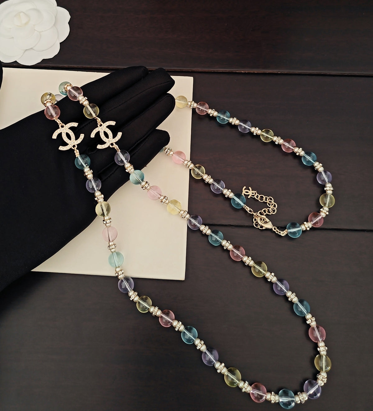 Signature Emblem Crystal-Accent Pendant Necklace – Design 026 main product view