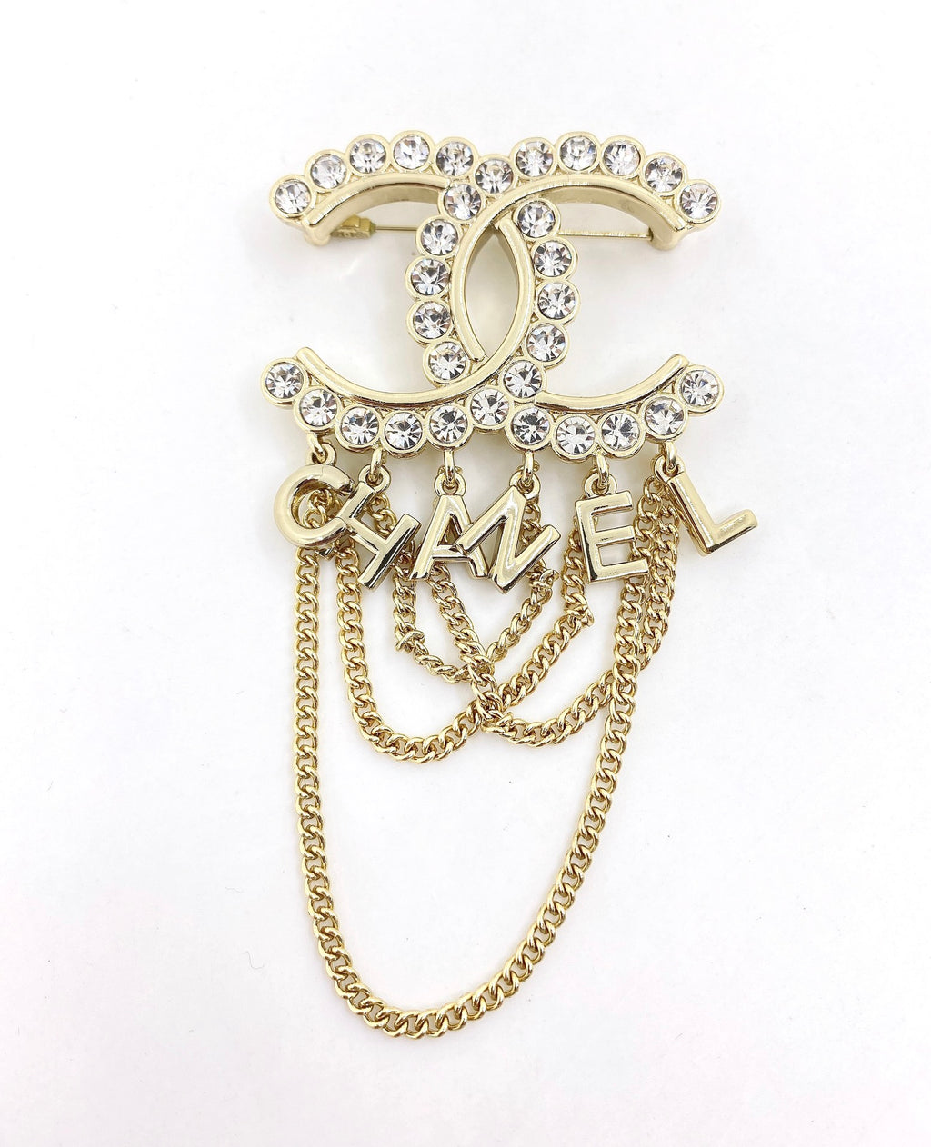 Letter Brooch in Gold-Tone – Design 002 main product view