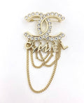 Letter Brooch in Gold-Tone – Design 002 main product view