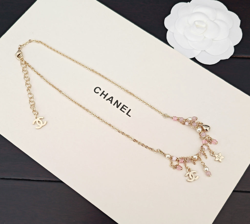 Signature Emblem Pendant Necklace in Gold-Tone – Design 033 styled product view