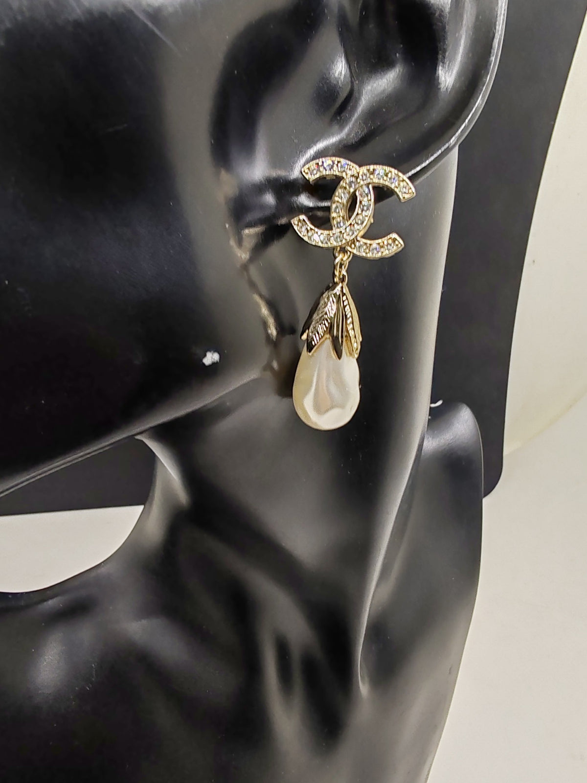 Pearl Pearl-Detail Statement Earrings – Pearl Detail – Design 015 front product view