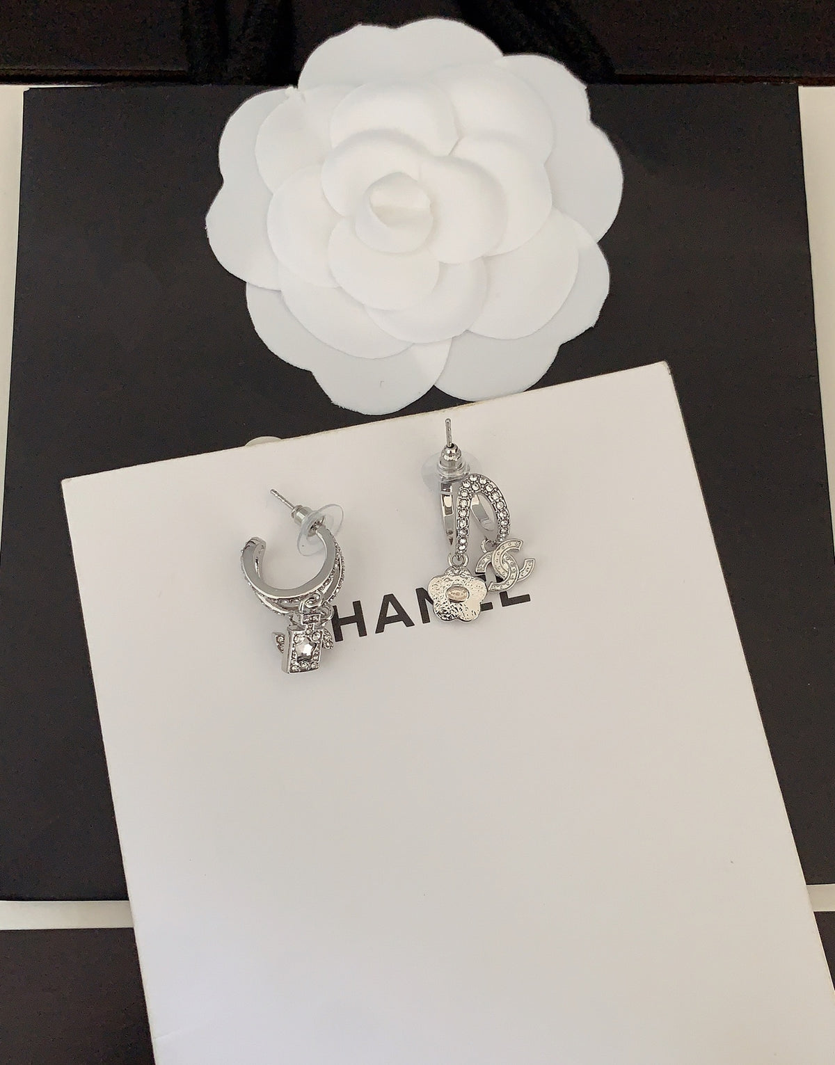 Signature Emblem Jewelry Accessory in Gold-Tone – White Detail – Design 002 styled product view
