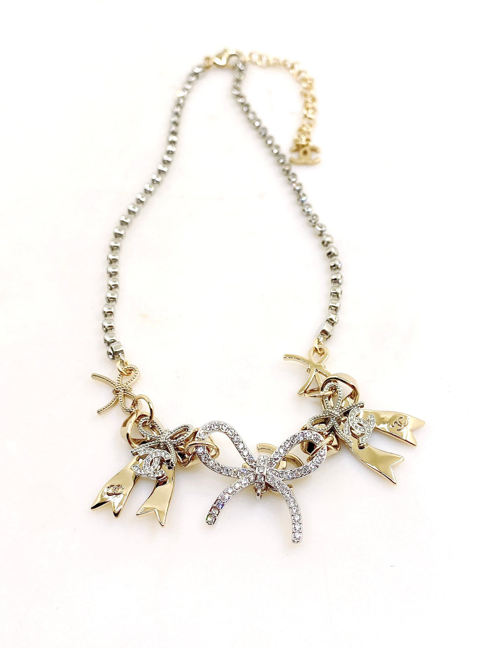 Bow Pendant Necklace in Gold-Tone – Design 007 main product view