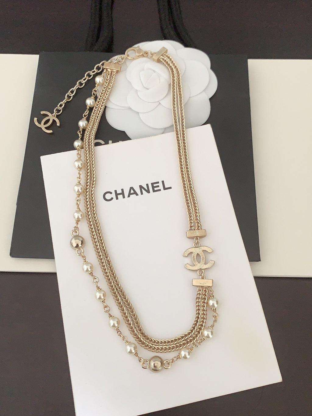 Bow Pendant Necklace in Gold-Tone – Design 004 styled product view
