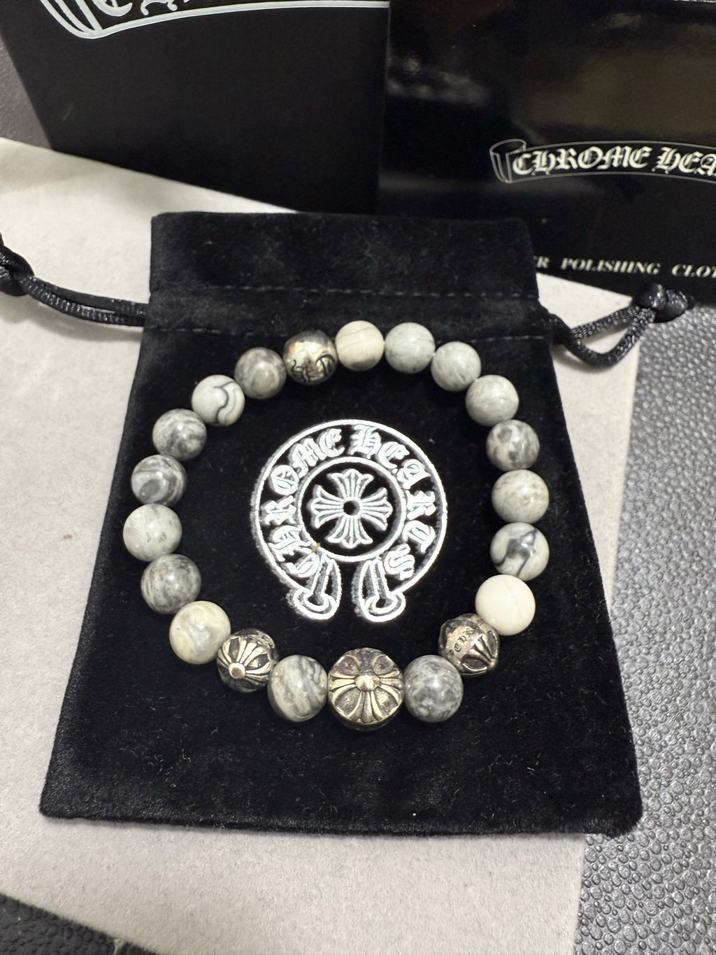 Gothic Emblem Jewelry Accessory in Antique Silver-Tone – Design 02 styled product view