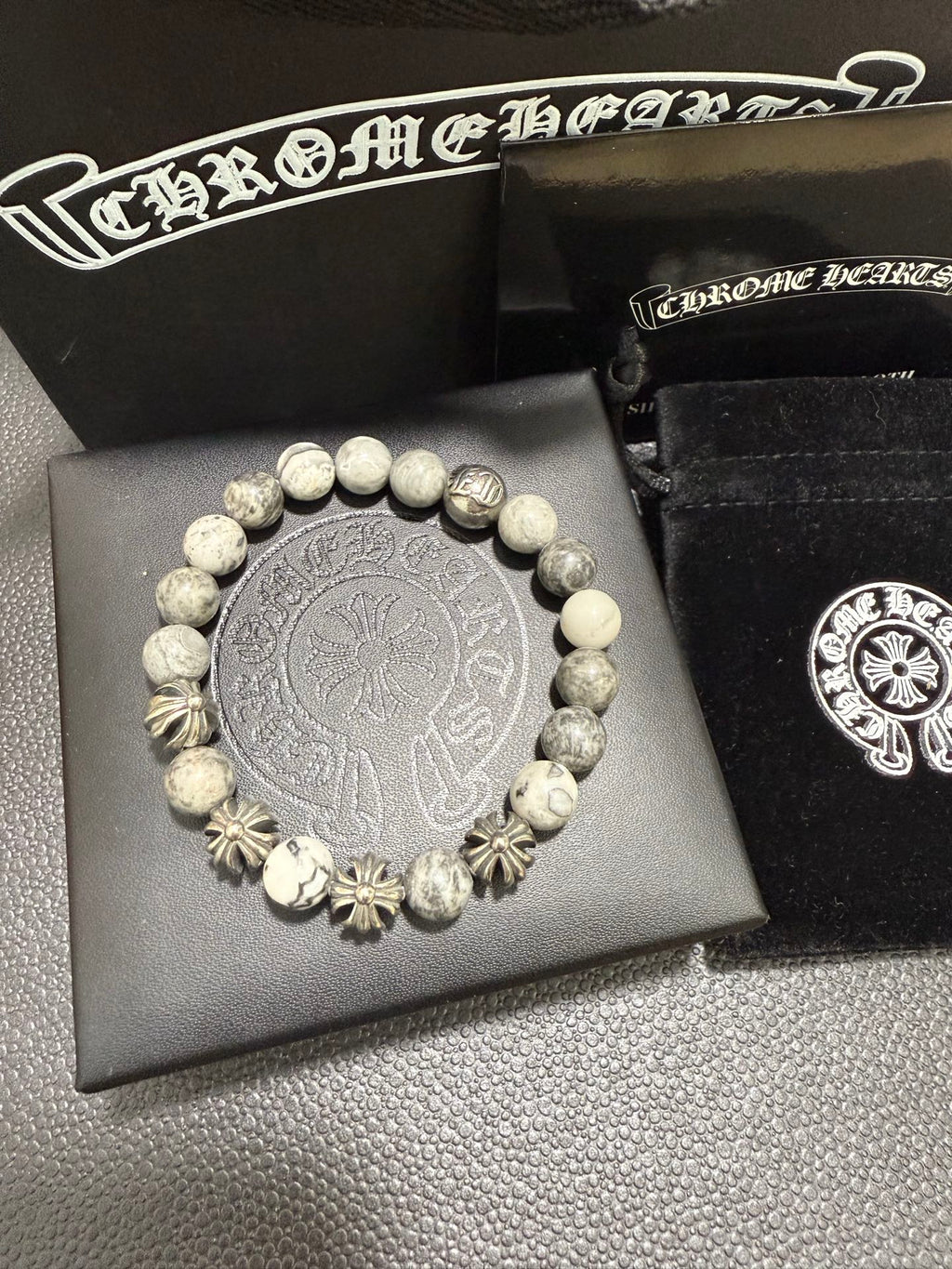 Gothic Emblem Jewelry Accessory in Antique Silver-Tone – Design 01 detail view
