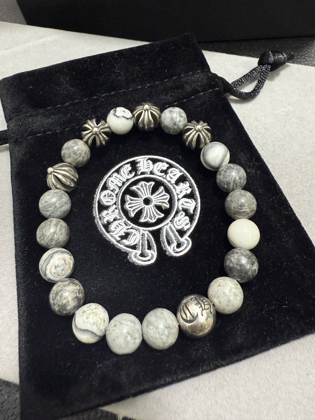 Gothic Emblem Jewelry Accessory in Antique Silver-Tone – Design 01 close-up detail