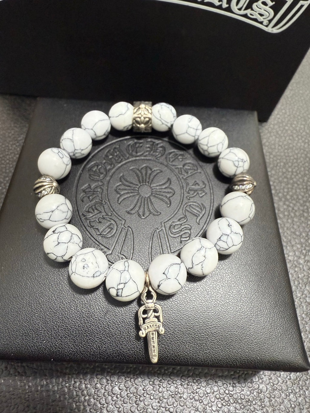Gothic Emblem Jewelry Accessory in Antique Silver-Tone – Design 09 front product view