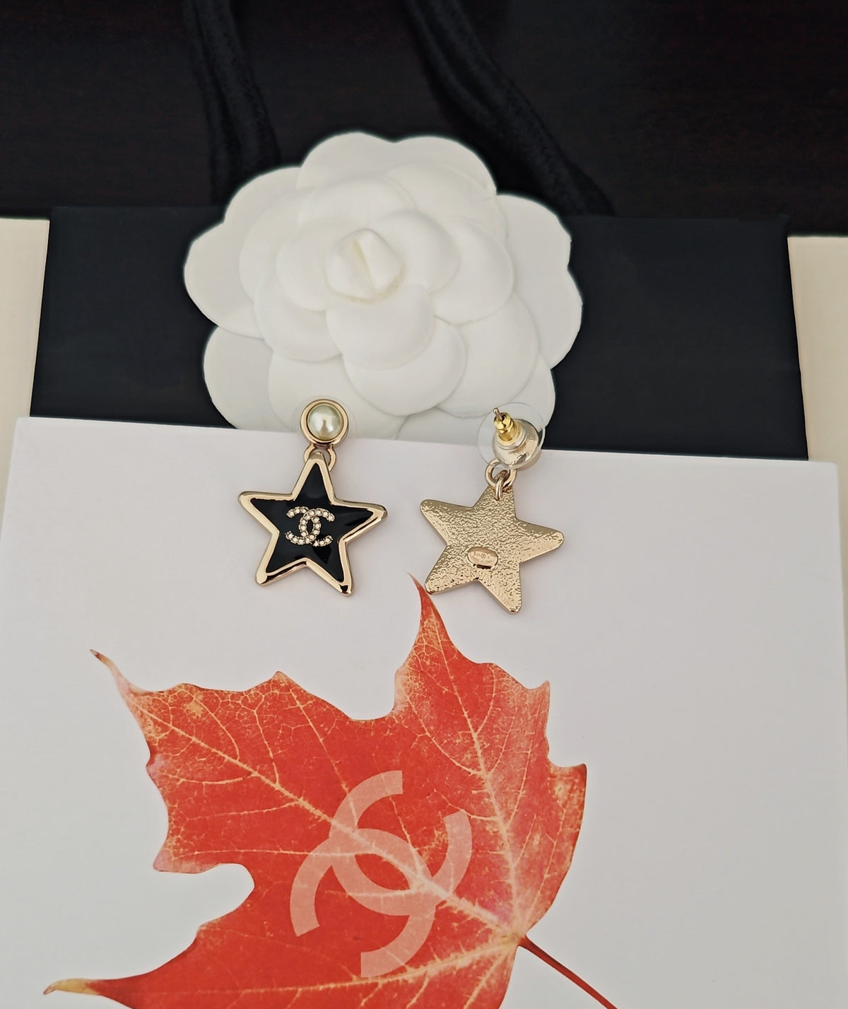 Signature Emblem Statement Earrings in Gold-Tone – Design 011 side detail