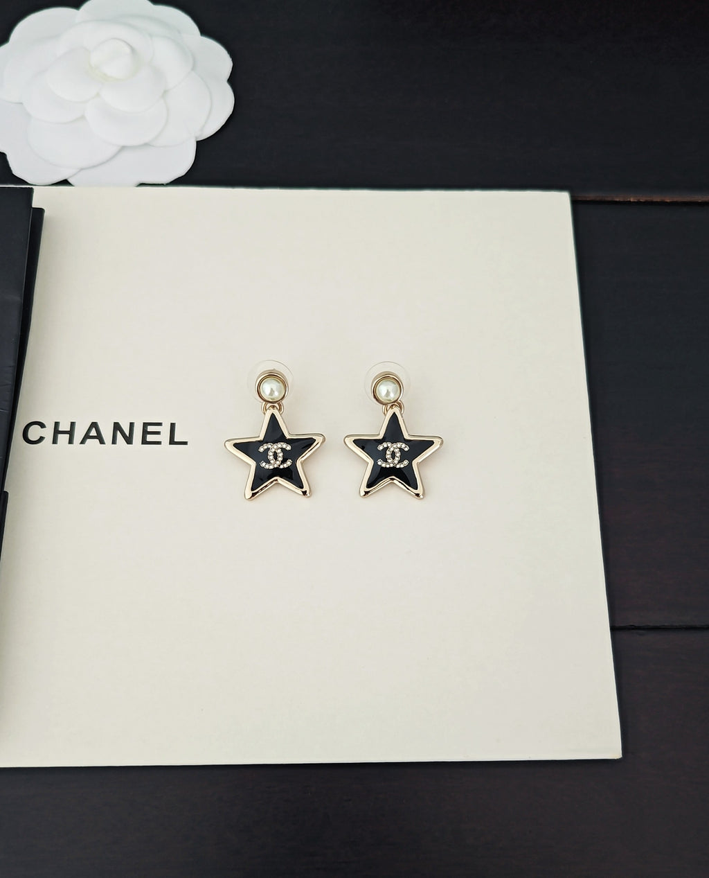 Signature Emblem Statement Earrings in Gold-Tone – Design 011 styled product view
