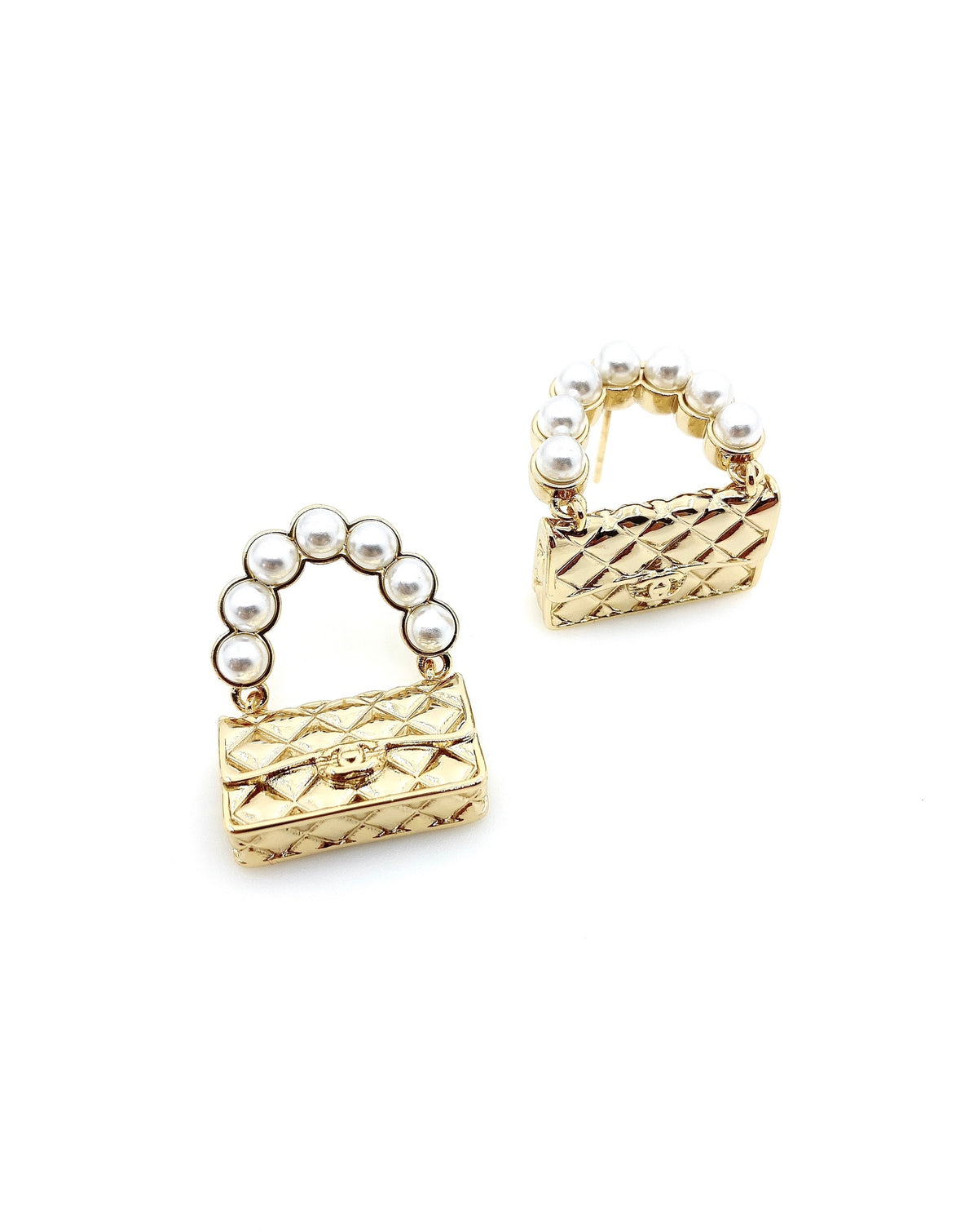 Pearl Pearl-Detail Statement Earrings – Pearl Detail – Design 005 styled product view