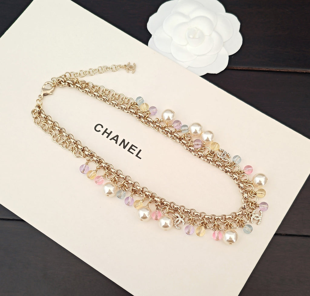 Signature Emblem Crystal-Accent Pendant Necklace – Design 009 close-up detail