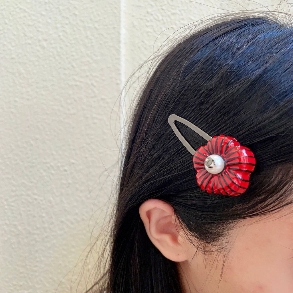 Camellia Hair Clip – Camellia Detail – Design 002 front product view