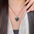 Double-C Emblem Pearl-Detail Pendant Necklace – Pearl Detail – Design 024 main product view