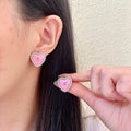 Double-C Emblem Pearl-Detail Stud Earrings – Pearl Detail – Design 022 main product view