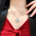 Camellia Pendant Necklace in Polished Metal-Tone – Camellia Detail – Design 024 main product view