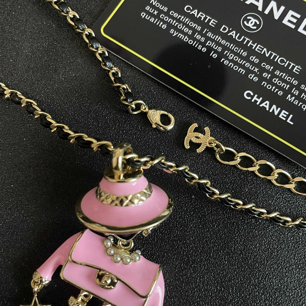 Signature Emblem Pendant Necklace in Polished Metal-Tone – Design 036 main product view