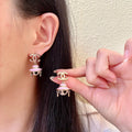 Signature Emblem Statement Earrings in Polished Metal-Tone – Design 027 main product view