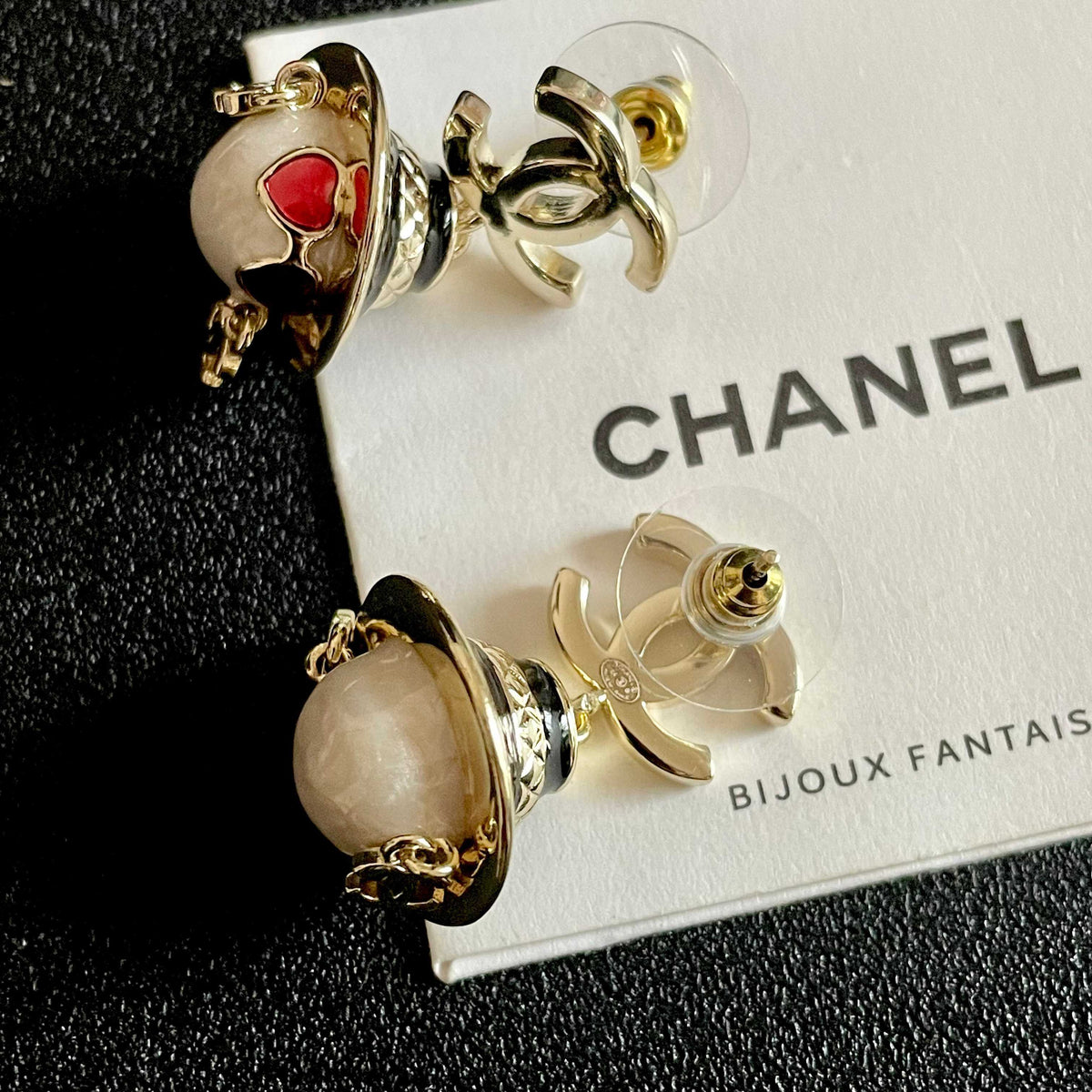Signature Emblem Statement Earrings in Polished Metal-Tone – Design 023 main product view