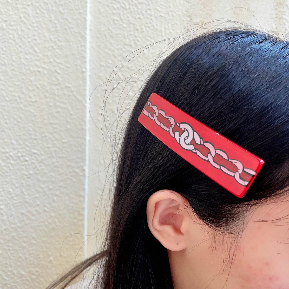 Double-C Emblem Hair Clip – Design 010 front product view