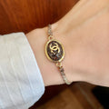 Double-C Emblem Bracelet in Polished Metal-Tone – Design 004 main product view