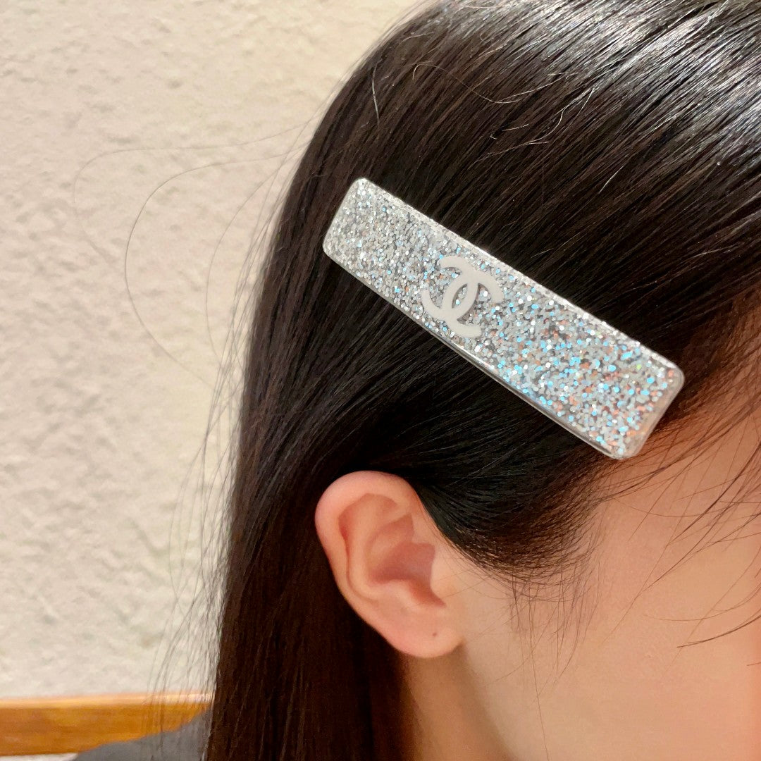Double-C Emblem Hair Clip – Design 012 front product view