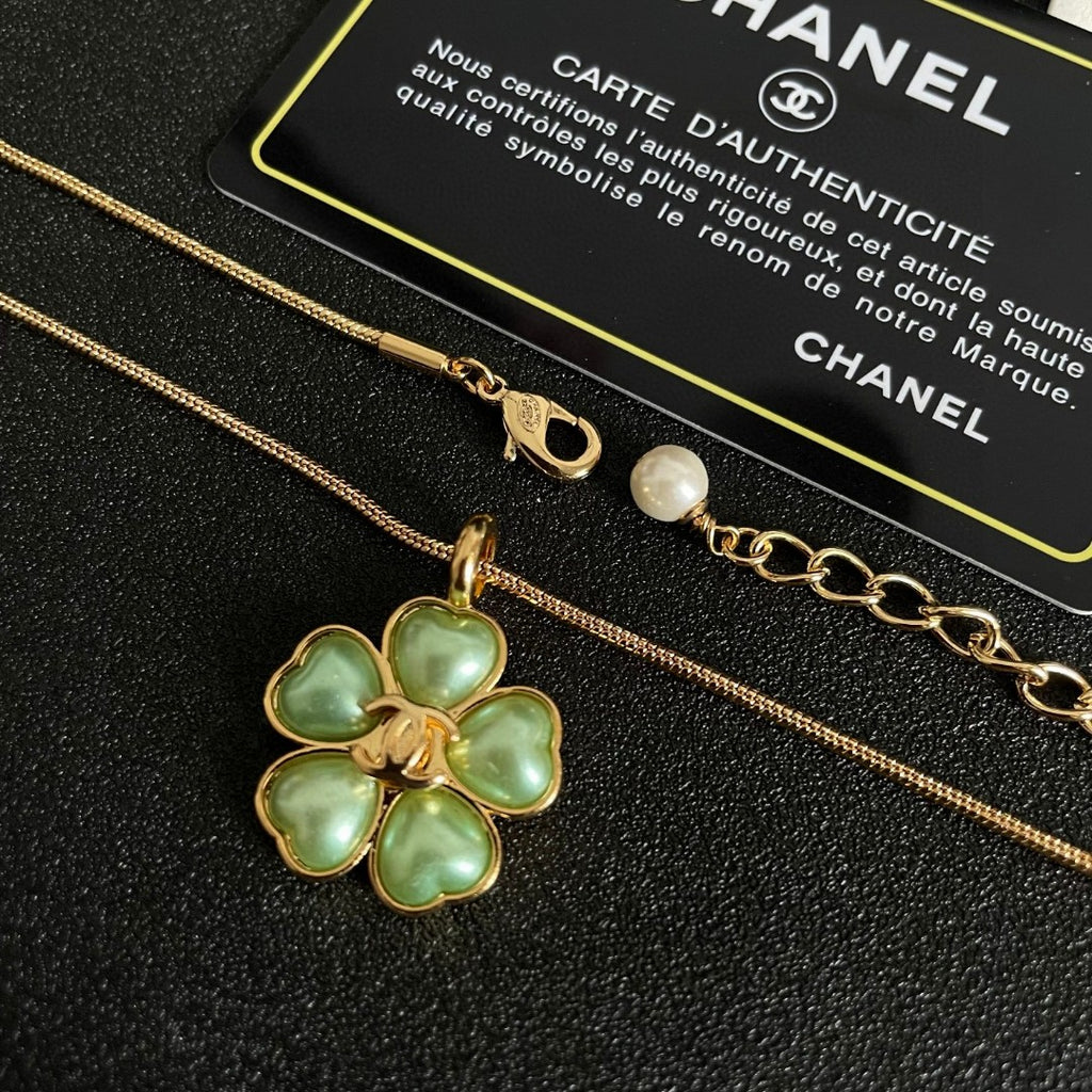 Camellia Pendant Necklace in Polished Metal-Tone – Camellia Detail – Design 015 main product view