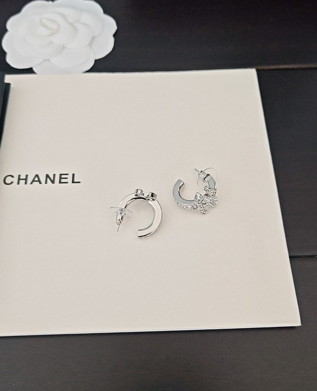 Signature Emblem Jewelry Accessory in Gold-Tone – White Detail – Design 007 main product view