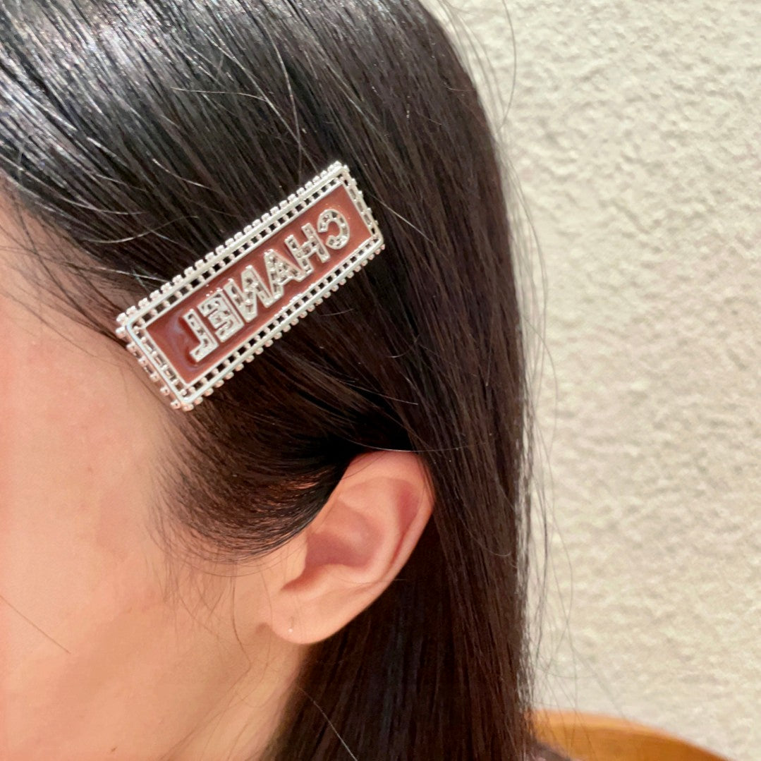 Letter Hair Clip – Design 007 front product view