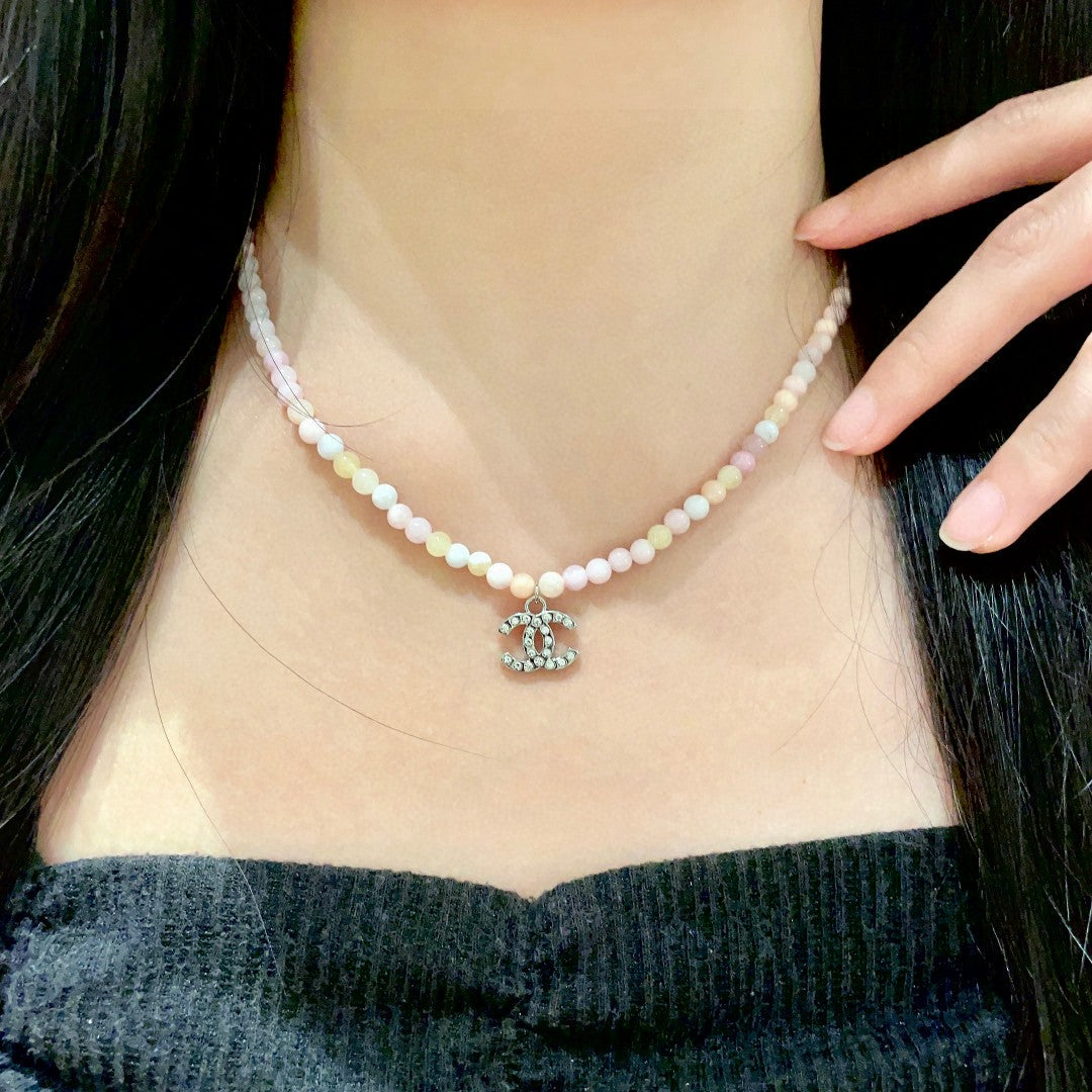 Signature Emblem Pendant Necklace in Polished Metal-Tone – Design 109 main product view