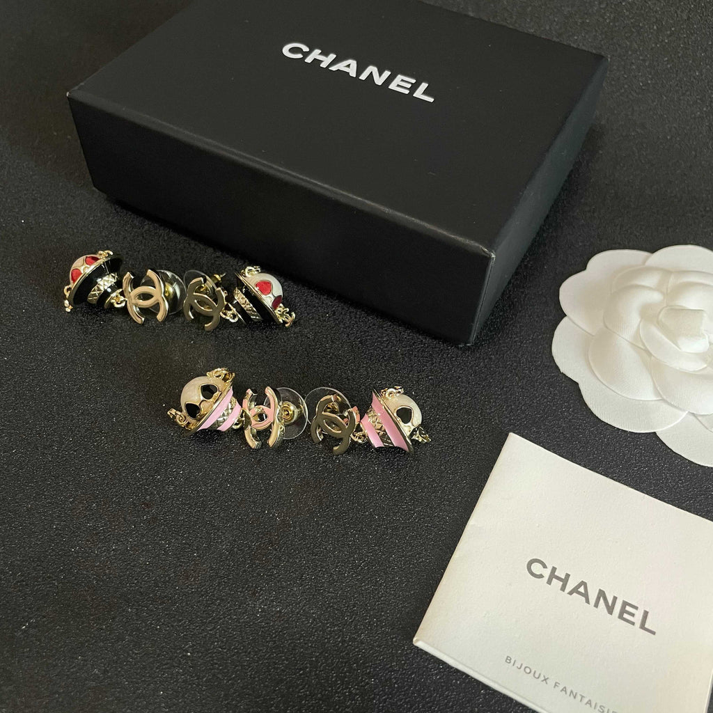 Signature Emblem Statement Earrings in Polished Metal-Tone – Design 027 close-up detail