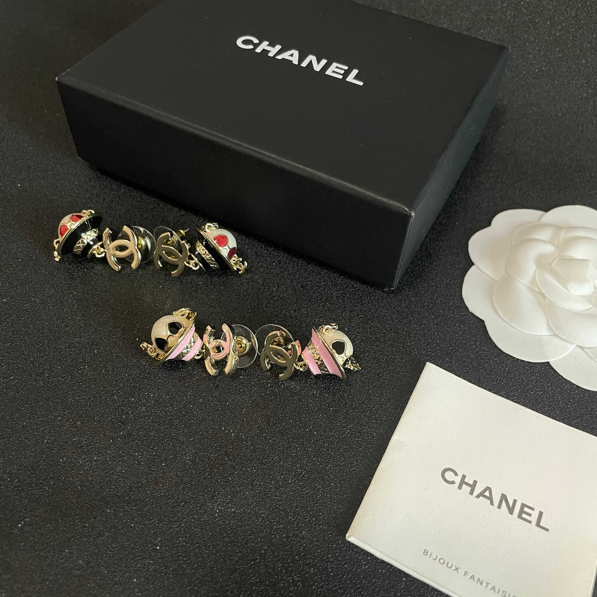 Signature Emblem Statement Earrings in Polished Metal-Tone – Design 013 close-up detail