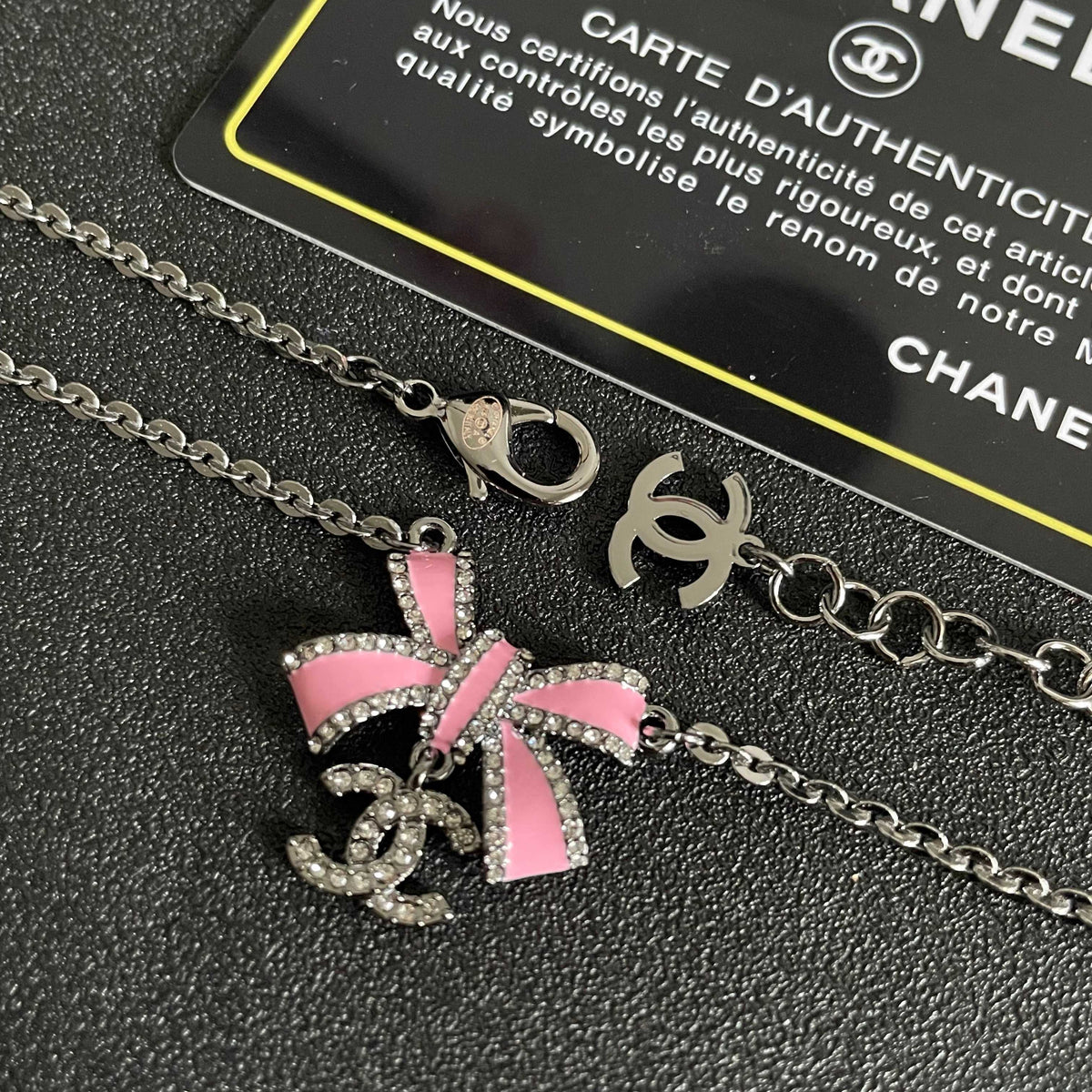 Double-C Emblem Crystal-Accent Pendant Necklace – Design 020 main product view
