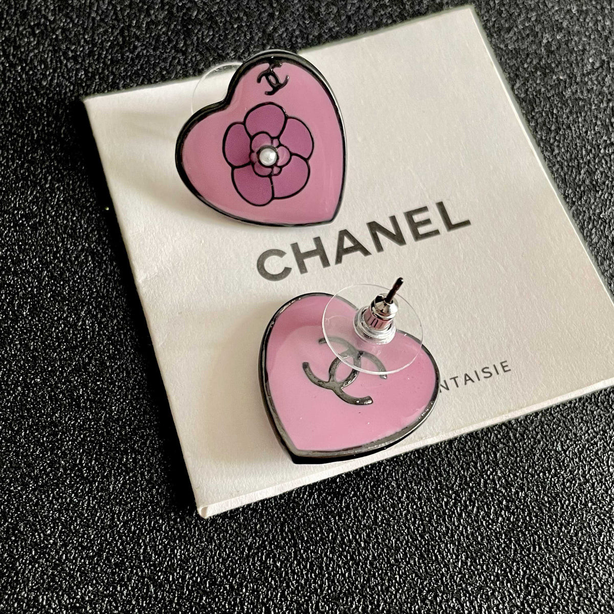 Camellia Stud Earrings in Polished Metal-Tone – Camellia Detail – Design 034 main product view