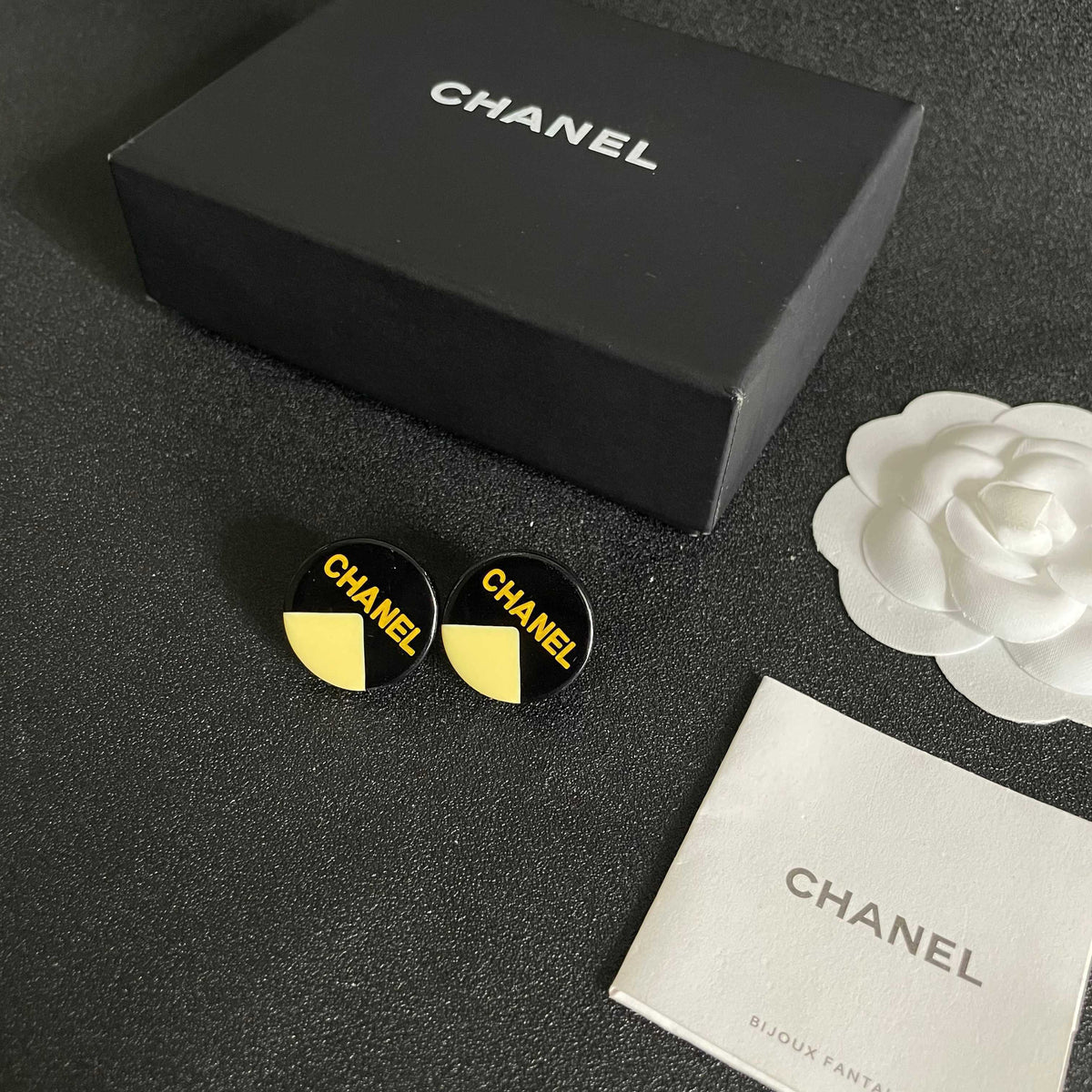 Letter Stud Earrings in Polished Metal-Tone – Design 011 close-up detail