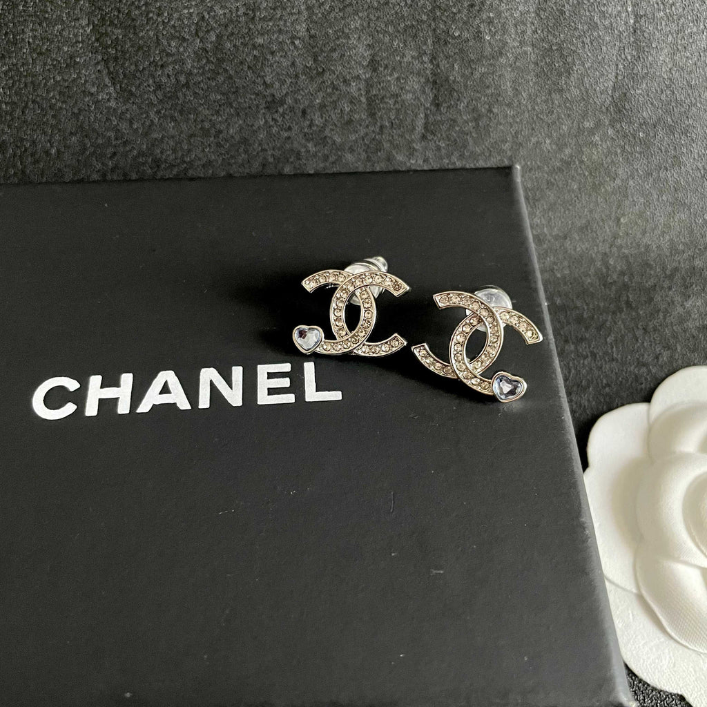 Signature Emblem Stud Earrings in Polished Metal-Tone – Design 052 detail view