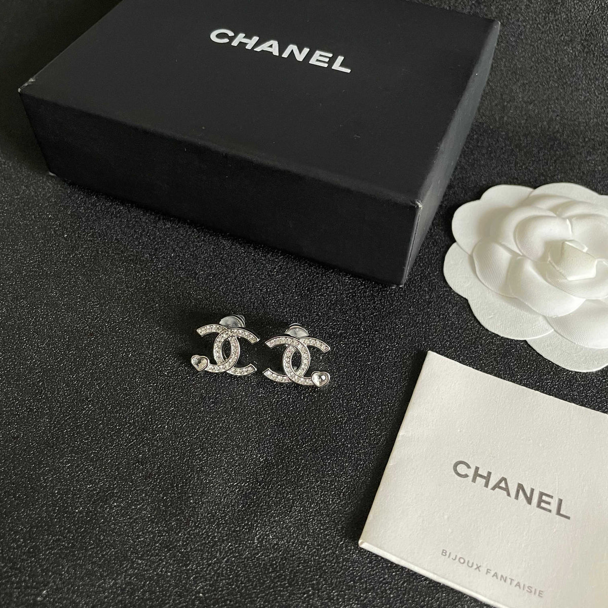 Signature Emblem Stud Earrings in Polished Metal-Tone – Design 051 close-up detail
