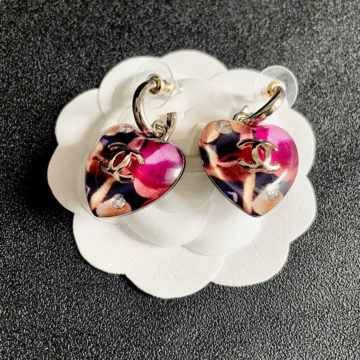 Signature Emblem Stud Earrings in Polished Metal-Tone – Design 048 front product view