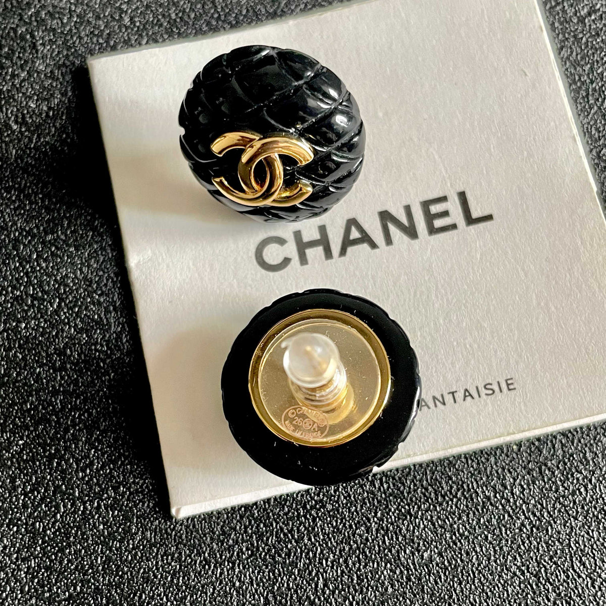 Signature Emblem Stud Earrings in Polished Metal-Tone – Design 037 main product view