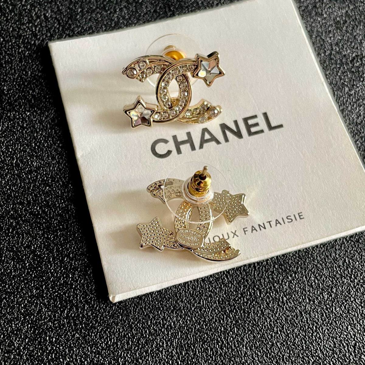 Signature Emblem Stud Earrings in Polished Metal-Tone – Design 035 main product view