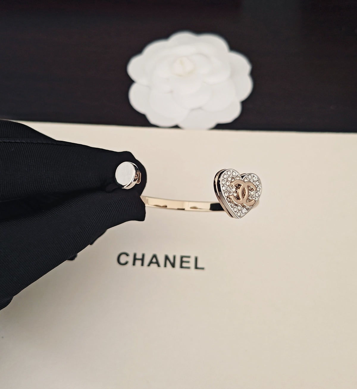 Heart Bangle in Gold-Tone main product view