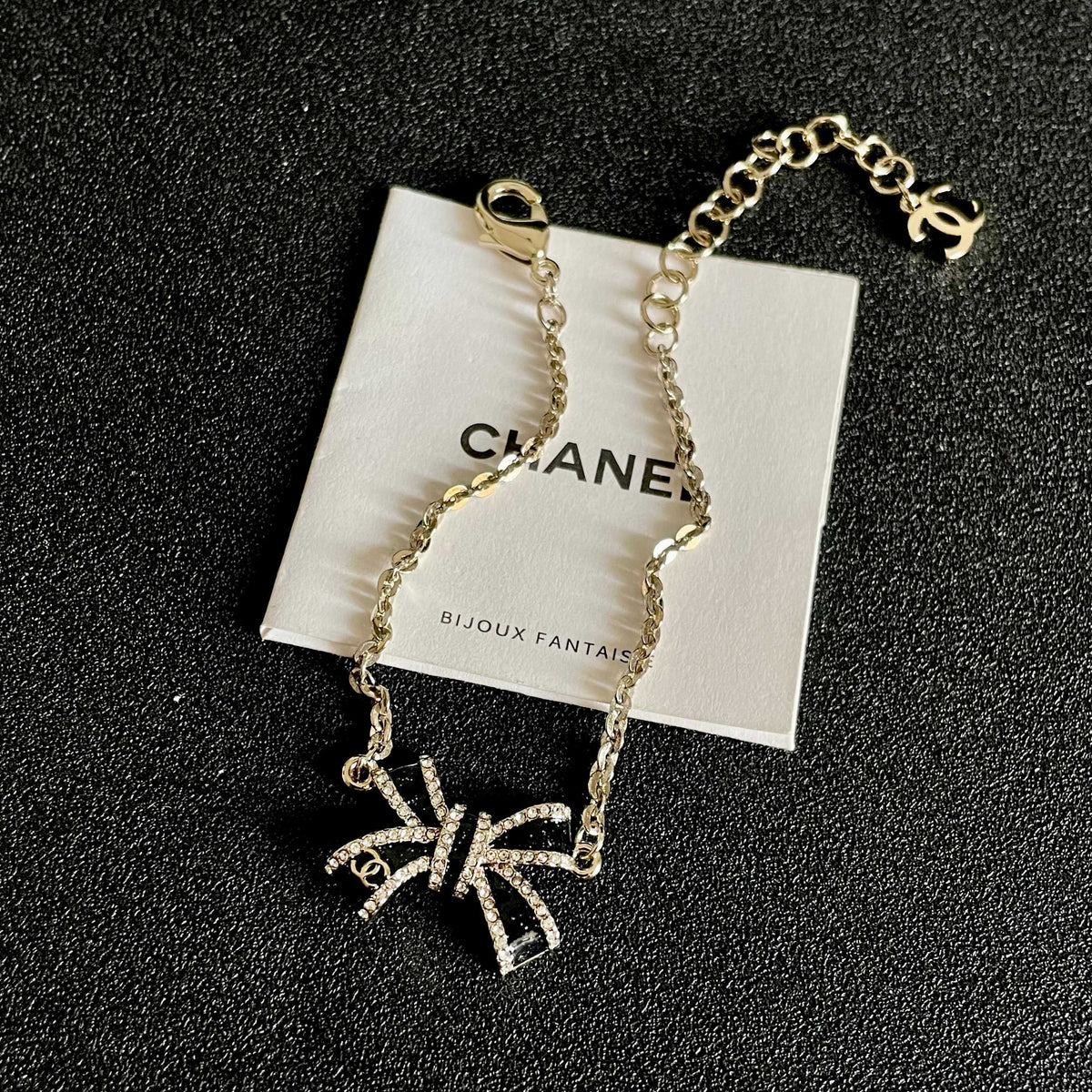 Double-C Emblem Bracelet in Polished Metal-Tone – Design 007 detail view