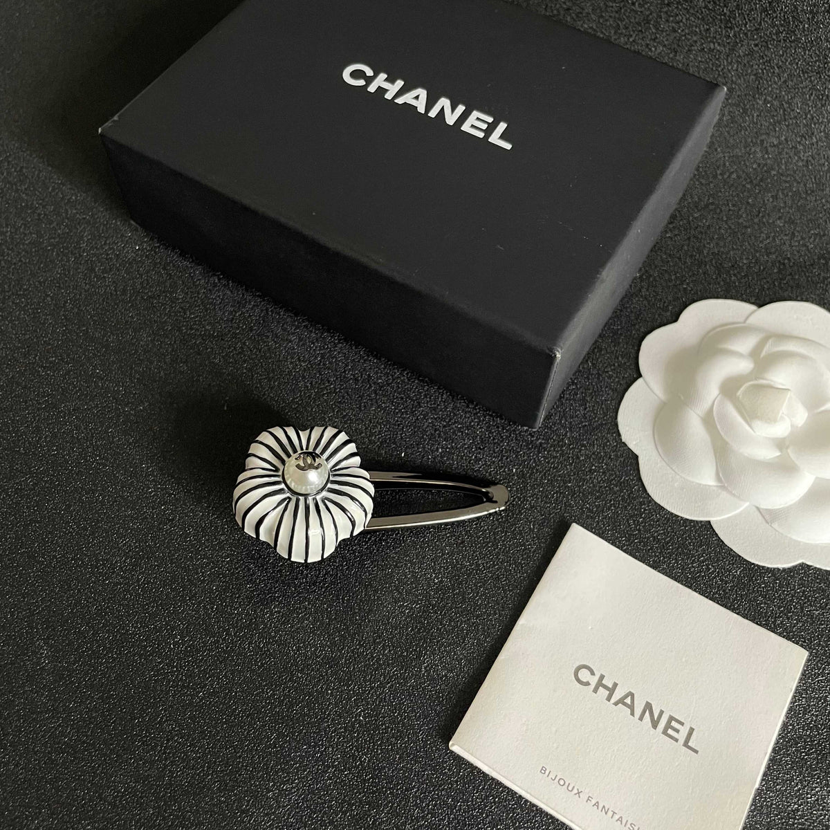 Camellia Hair Clip – Camellia Detail close-up detail