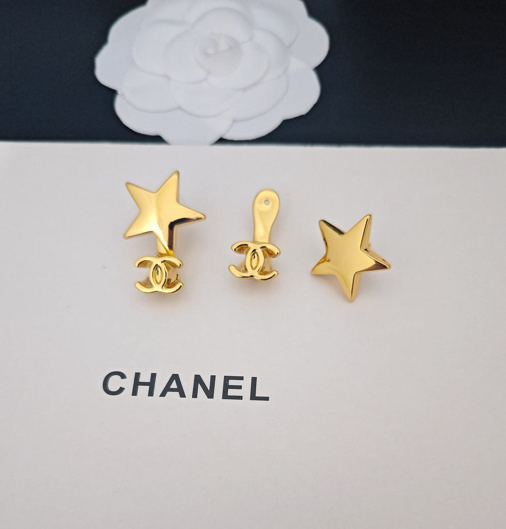 Signature Emblem Statement Earrings in Gold-Tone – Design 028 close-up detail