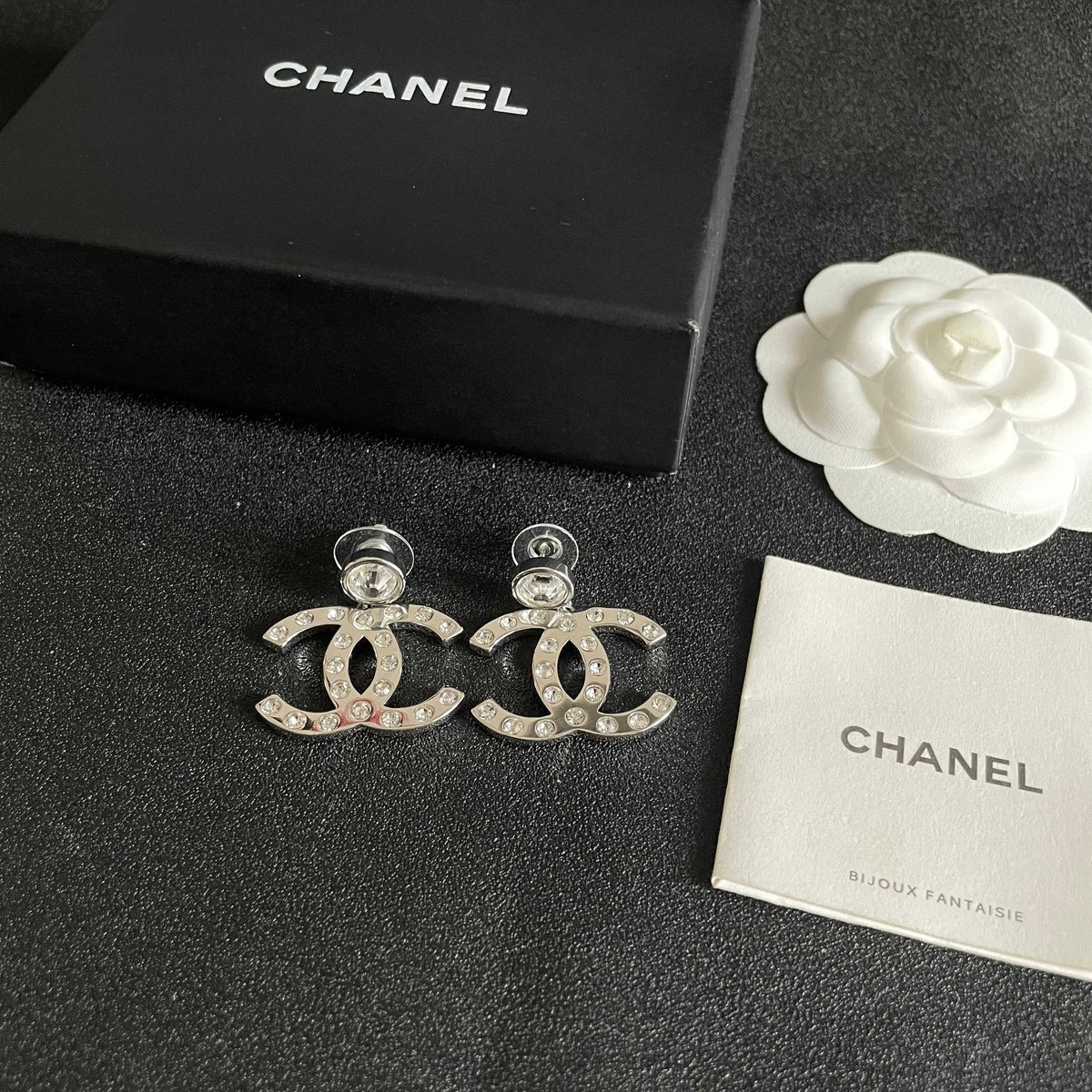 Signature Emblem Stud Earrings in Polished Metal-Tone – Design 081 close-up detail