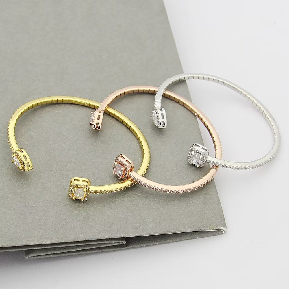 Teardrop Bangle in Rose-Gold-Tone styled product view