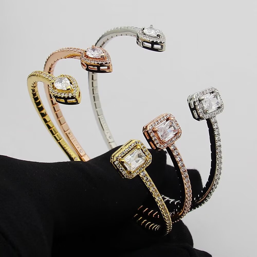 Teardrop Bangle in Rose-Gold-Tone front product view